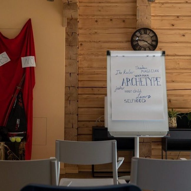 Discussion zone at Narbuli Retreat House, Latvia