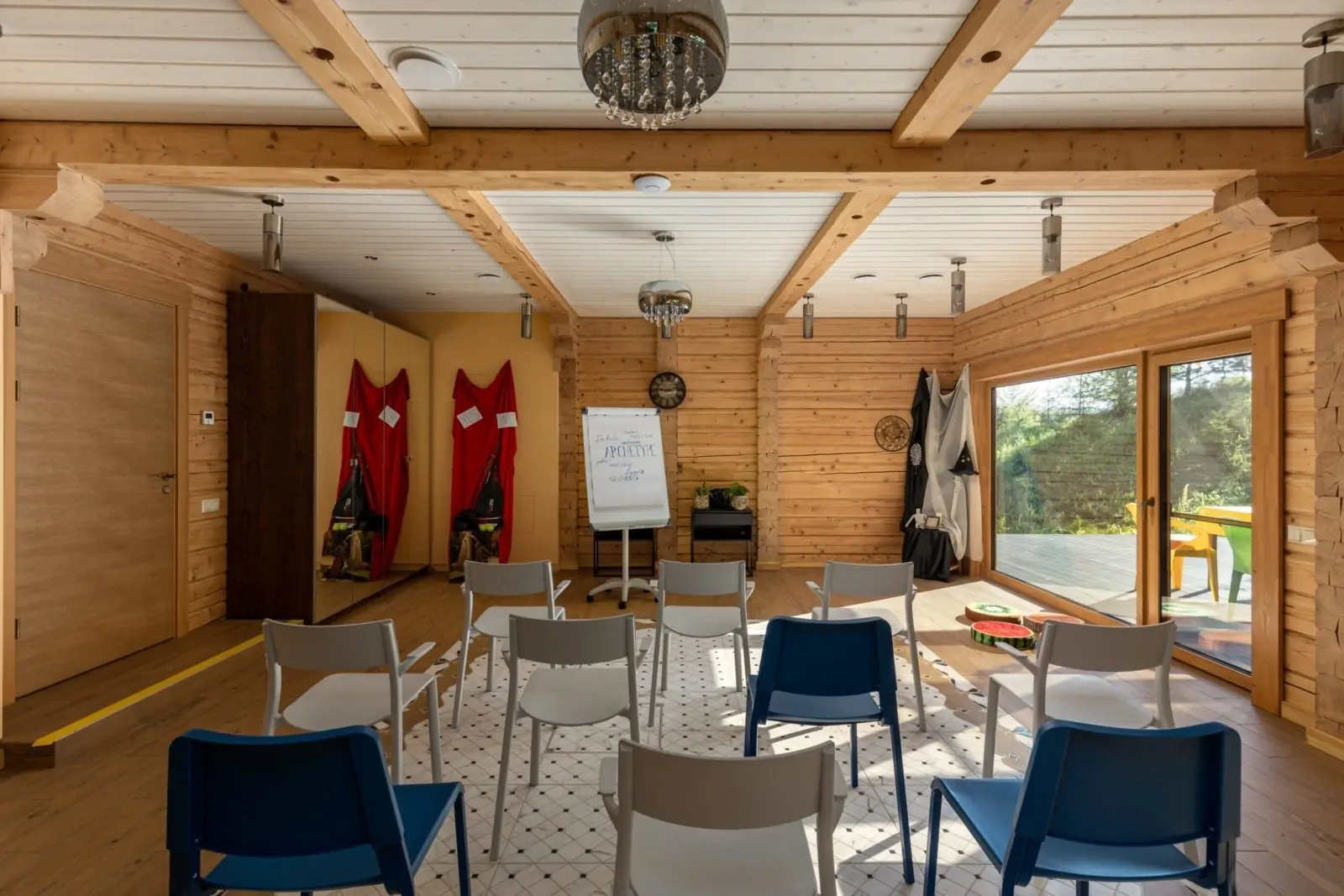 Practice room — host yoga retreat at Narbuli Latvia